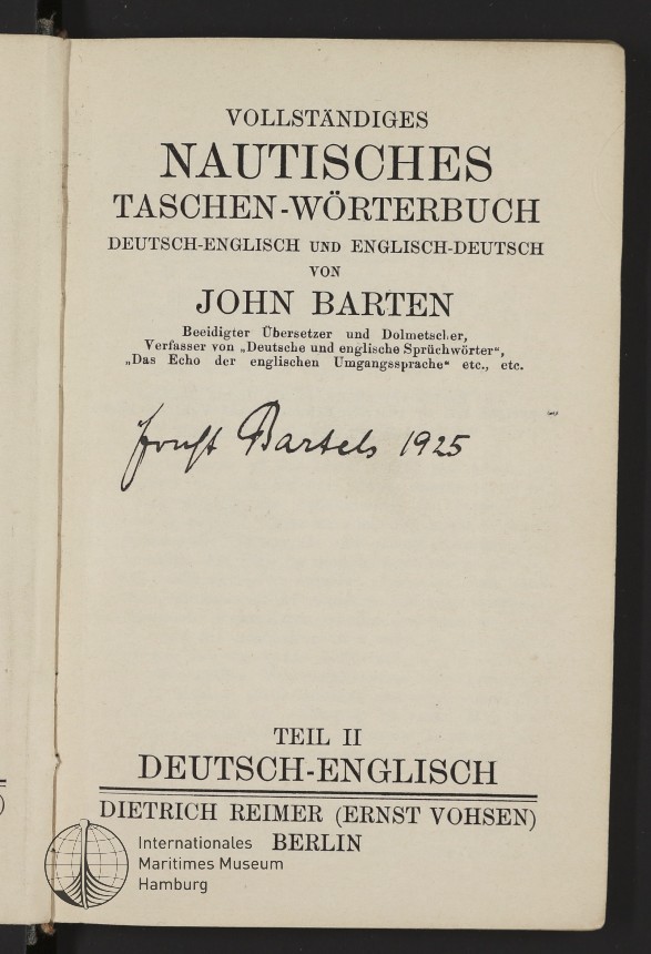 Vollständiges Nautisches Taschen-Wörterbuch;A Complete Nautical Pocket Dictionary