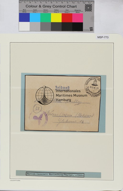 Privat-Feldpost-Vordruckbrief, Schiffsname/Landeinheit: Reservelazarett Marienburg; Frankatur, Mi.-Nr.: [Keine]; Poststempel: Marienburg (Westpreussen) 20.6.44; Nebenstempel: [nicht lesbar]